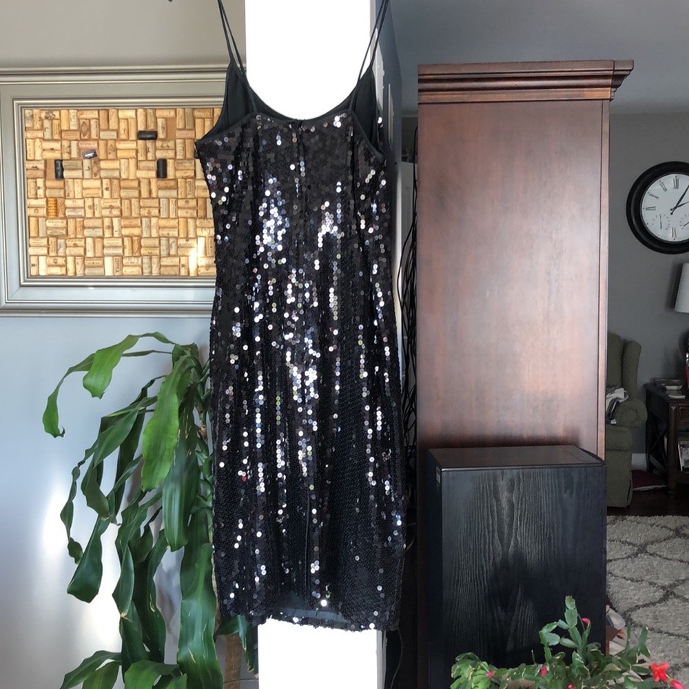 Vintage Baldanza Black Sequined Party Dress